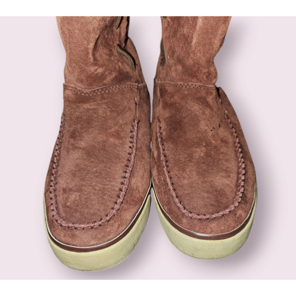 UGG Australia Russet Suede Sheepskin Boots Brown Women's Size 8 - Picture 5 of 12